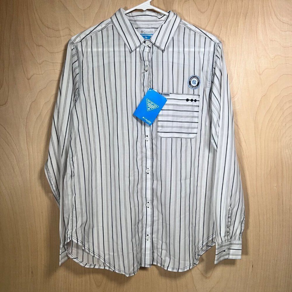 Columbia Collegiate Sun Drifter Vertical Stripes Carolina‎ Tar Heels Women Small
